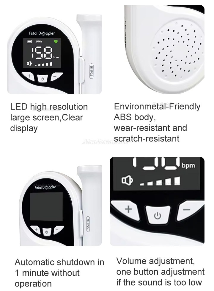 CONTEC 10B LED Baby Sound Monitor Pocket Fetal Doppler